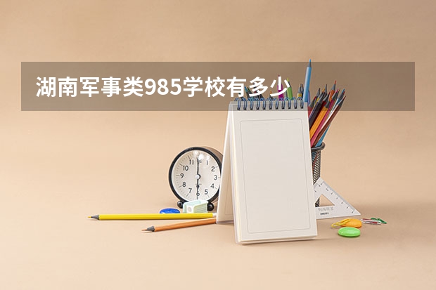 湖南军事类985学校有多少