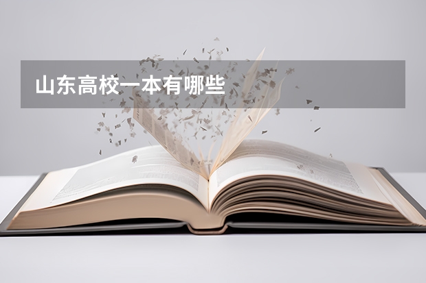 山东高校一本有哪些