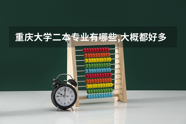 重庆大学二本专业有哪些,大概都好多分?