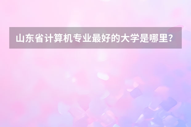 山东省计算机专业最好的大学是哪里？