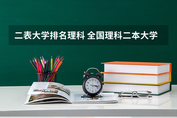 二表大学排名理科 全国理科二本大学排名一览表