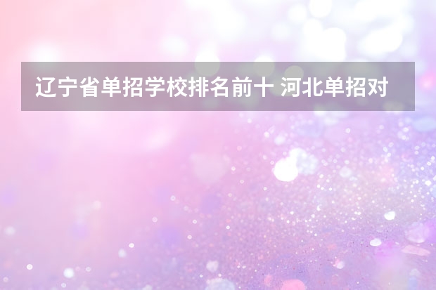 辽宁省单招学校排名前十 河北单招对口财经类学校排名
