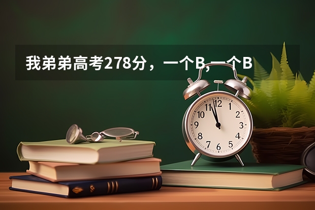 我弟弟高考278分，一个B,一个B+,江苏考生，能上些什么学校？