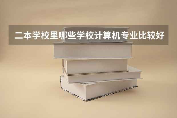 二本学校里哪些学校计算机专业比较好？