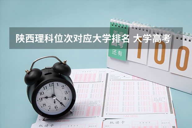 陕西理科位次对应大学排名 大学高考分数线排名