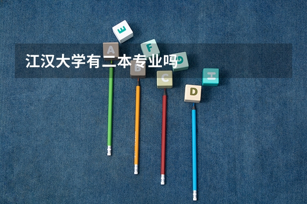 江汉大学有二本专业吗