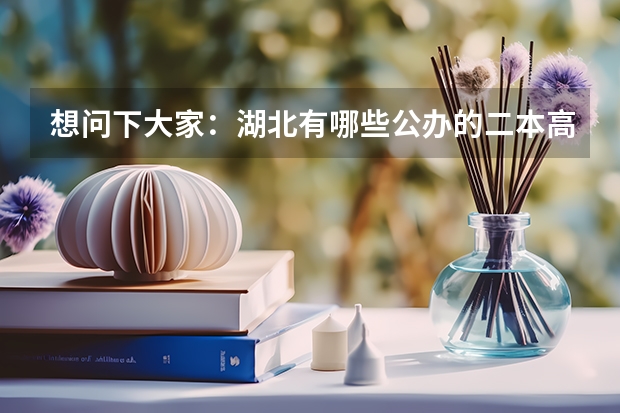 想问下大家：湖北有哪些公办的二本高校？（不是那种刚刚三本升为二本的民办高校，学费太贵无奈啊！），谢