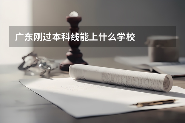 广东刚过本科线能上什么学校