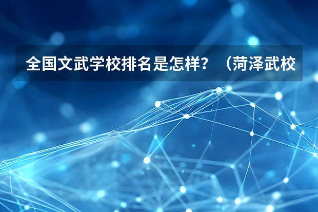 全国文武学校排名是怎样？（菏泽武校排名）