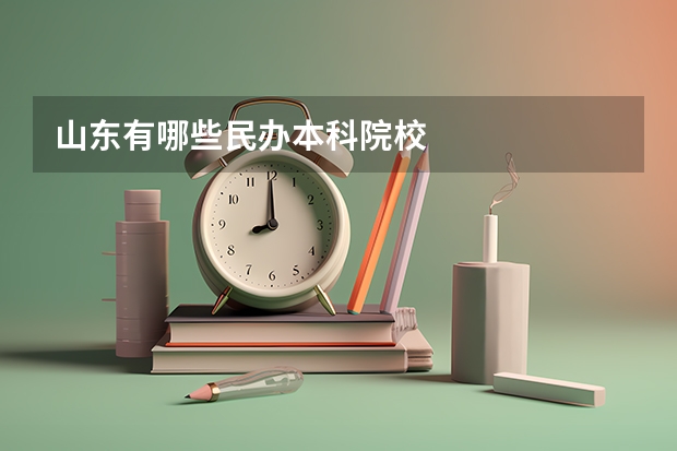 山东有哪些民办本科院校