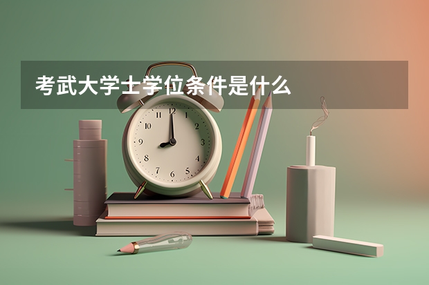 考武大学士学位条件是什么