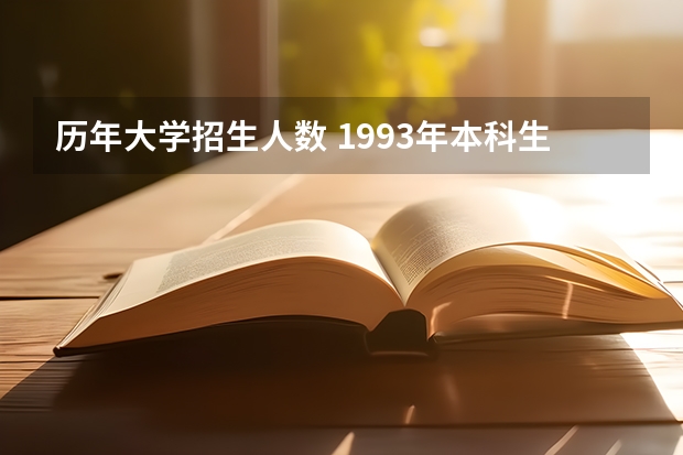 历年大学招生人数 1993年本科生招生人数