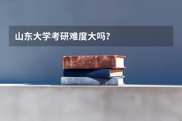 山东大学考研难度大吗？
