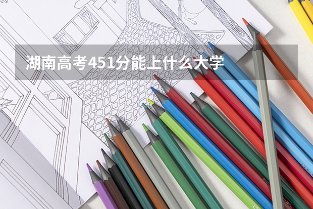 湖南高考451分能上什么大学
