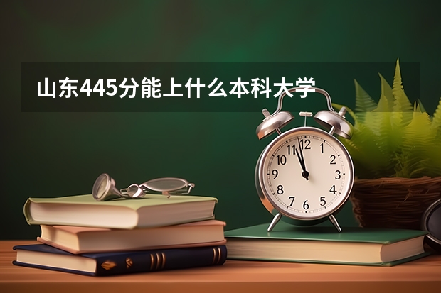 山东445分能上什么本科大学