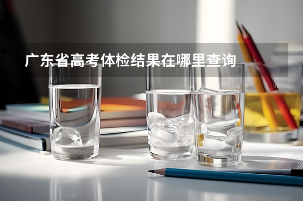广东省高考体检结果在哪里查询