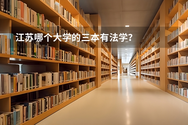 江苏哪个大学的三本有法学？
