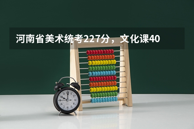 河南省美术统考227分，文化课400分能上什么大学