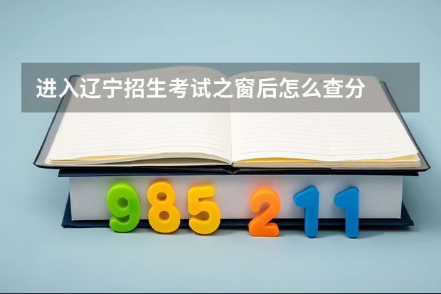 进入辽宁招生考试之窗后怎么查分