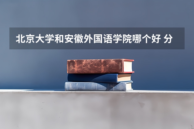 北京大学和安徽外国语学院哪个好 分数线对比