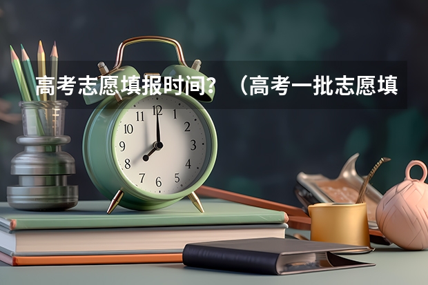 高考志愿填报时间？（高考一批志愿填报时间）