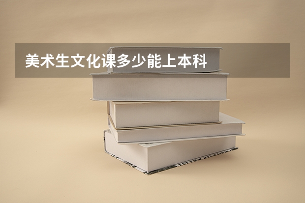 美术生文化课多少能上本科