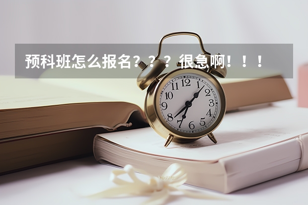 预科班怎么报名？？？很急啊！！！