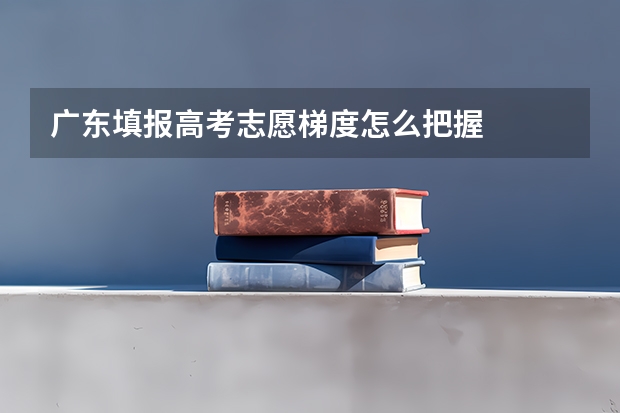 广东填报高考志愿梯度怎么把握
