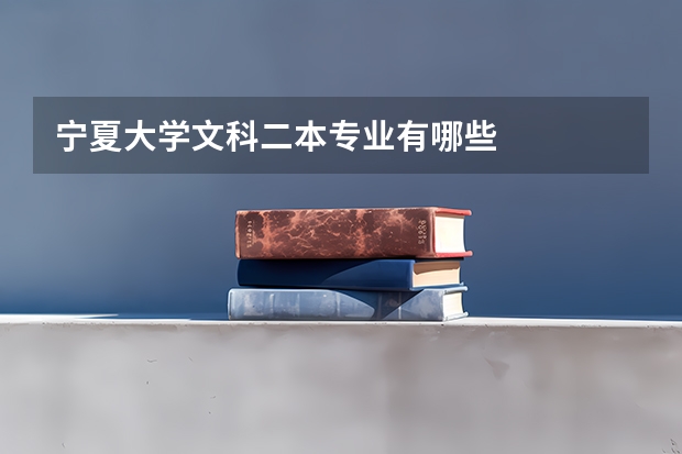 宁夏大学文科二本专业有哪些