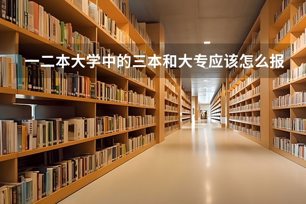 一.二本大学中的三本和大专应该怎么报啊！