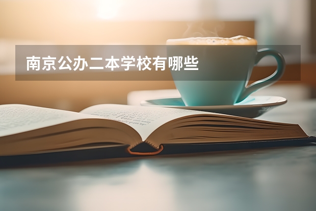 南京公办二本学校有哪些