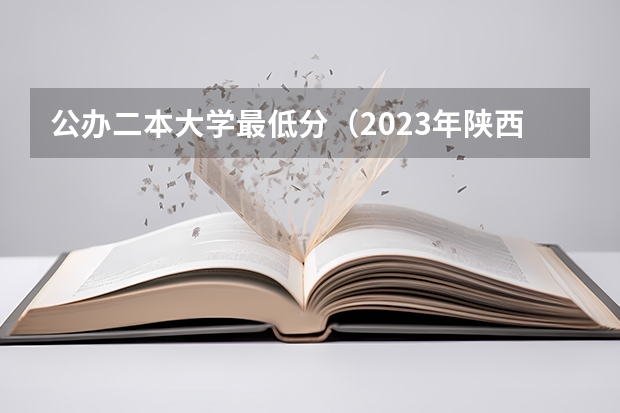 公办二本大学最低分（2023年陕西最低分的公办二本大学名单）
