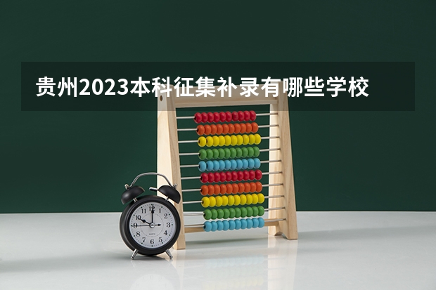 贵州2023本科征集补录有哪些学校