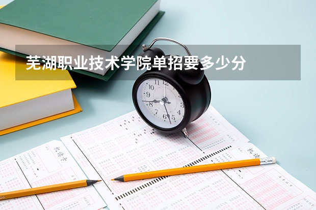 芜湖职业技术学院单招要多少分