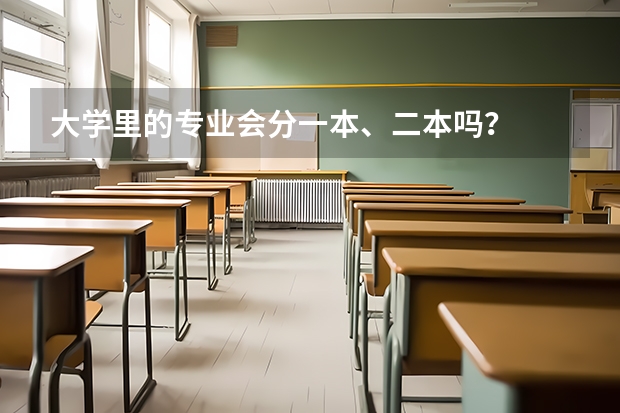 大学里的专业会分一本、二本吗？