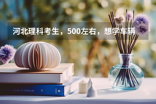 河北理科考生,500左右,想学车辆工程,有经验的人推荐一下报考哪个学校