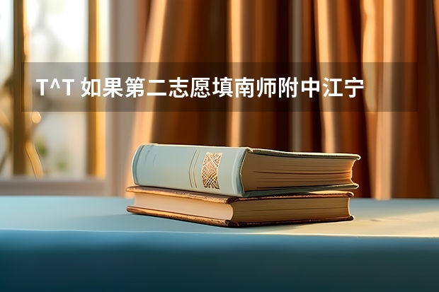 T^T 如果第二志愿填南师附中江宁分校那第一志愿可以填什么