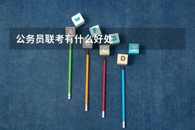 公务员联考有什么好处