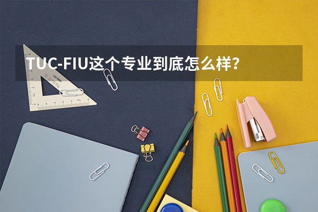 TUC-FIU这个专业到底怎么样？
