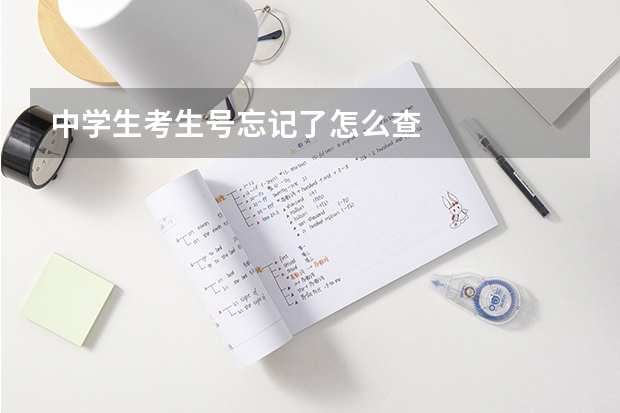 中学生考生号忘记了怎么查