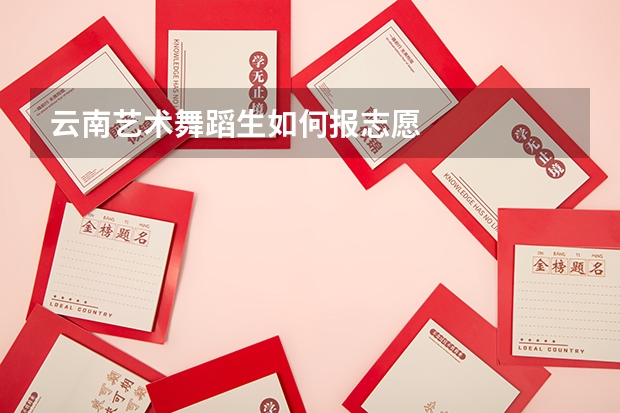 云南艺术舞蹈生如何报志愿