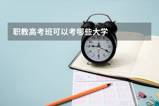 职教高考班可以考哪些大学