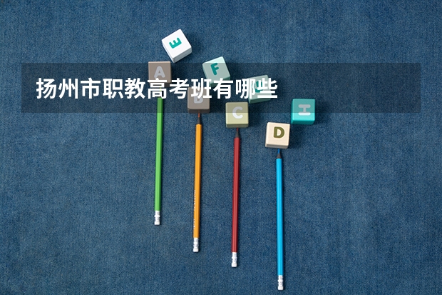 扬州市职教高考班有哪些