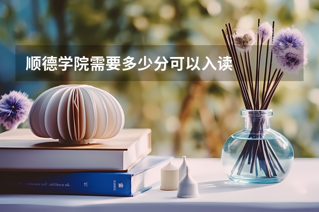 顺德学院需要多少分可以入读