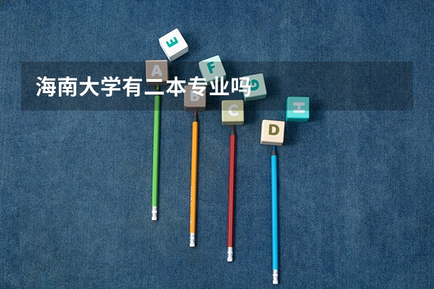 海南大学有二本专业吗