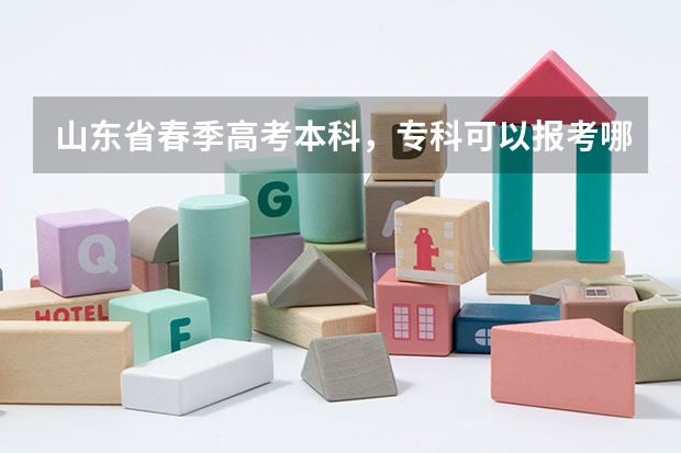 山东省春季高考本科，专科可以报考哪些学校