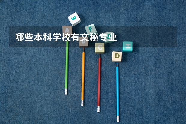 哪些本科学校有文秘专业