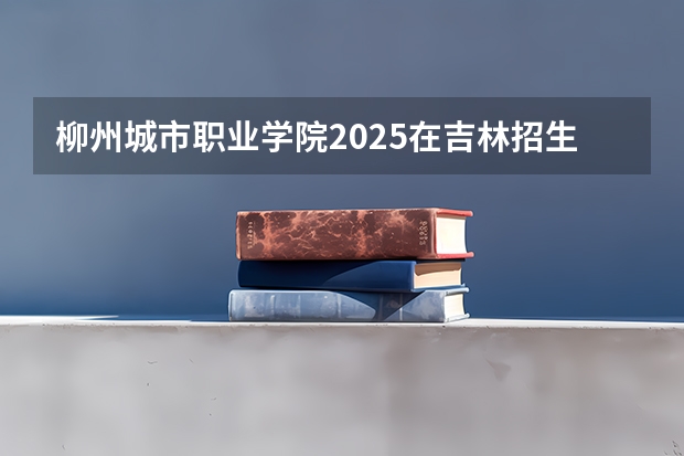 柳州城市职业学院2025在吉林招生计划预测
