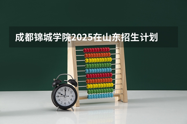 成都锦城学院2025在山东招生计划预测