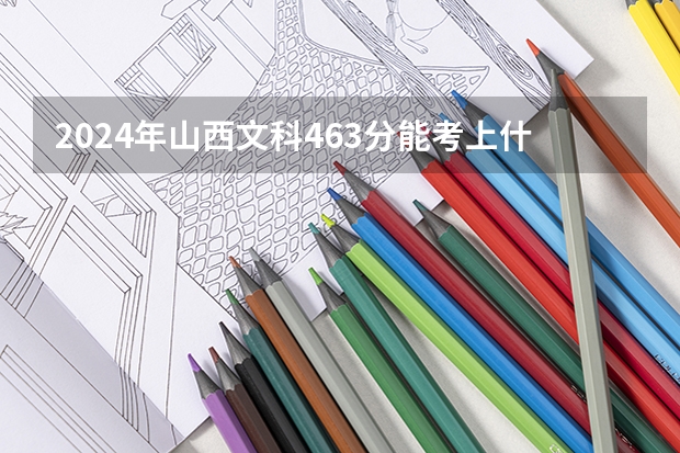 2024年山西文科463分能考上什么大学？